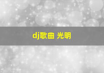 dj歌曲 光明